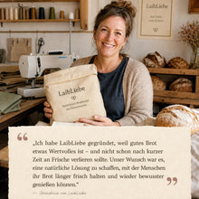 Lade das Bild in den Galerie-Viewer, LaibLiebe – natürlicher Brotbeutel aus echtem Bienenwachs - Brot länger frisch halten