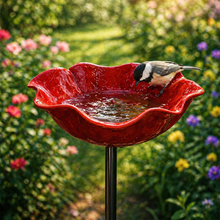 Carica l'immagine nel visualizzatore di Gallery, Fiori per uccelli - Abbeveratoio per uccelli a forma di fiore | Set da 2