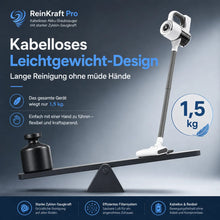 Carica l'immagine nel visualizzatore di Gallery, ReinKraft Pro – Kabelloser 2-in-1 Premium-Akku-Staubsauger starker Zyklon-Saugkraft
