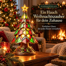 Carica l'immagine nel visualizzatore di Gallery, WeihnachtsGlanz – leuchtender Weihnachtsbaum im Buntglas-Stil