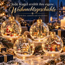 Carica l'immagine nel visualizzatore di Gallery, WinterWunder – leuchtende 3D-Weihnachtskugel mit Miniaturwelt