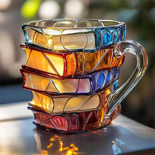 Carica l'immagine nel visualizzatore di Gallery, Tazza tridimensionale "Lettura felice" fatta a mano - l'originale
