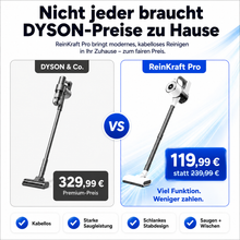 Carica l'immagine nel visualizzatore di Gallery, ReinKraft Pro –  Kabelloser 2-in-1 Premium-Akku-Staubsauger starker Zyklon-Saugkraft
