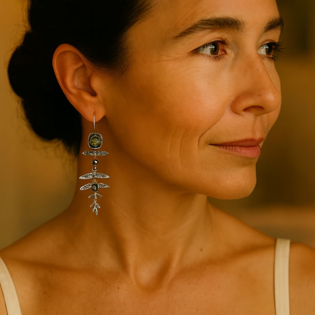 Orecchini vintage in natura – Brillo d'argento