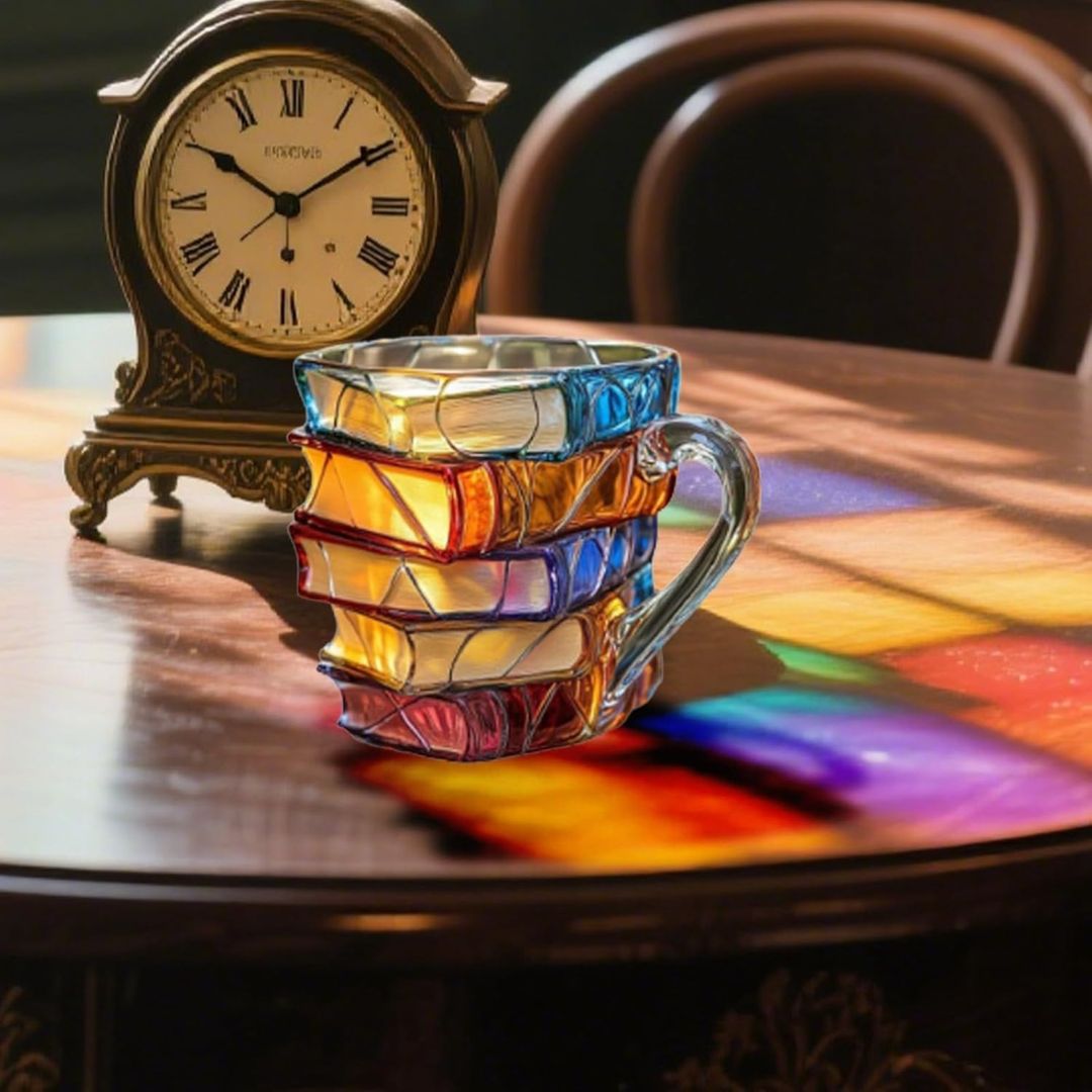 Tazza tridimensionale "Lettura felice" fatta a mano - l'originale