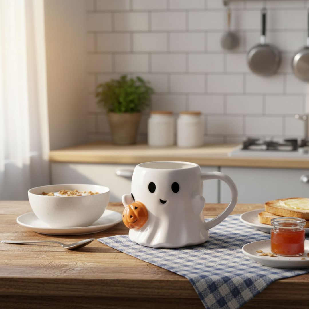 Kürbisgeist Tasse - Süßer Geist mit Kürbis - perfekt für Halloween