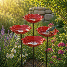 Carica l'immagine nel visualizzatore di Gallery, Fiori per uccelli - Abbeveratoio per uccelli a forma di fiore | Set da 2
