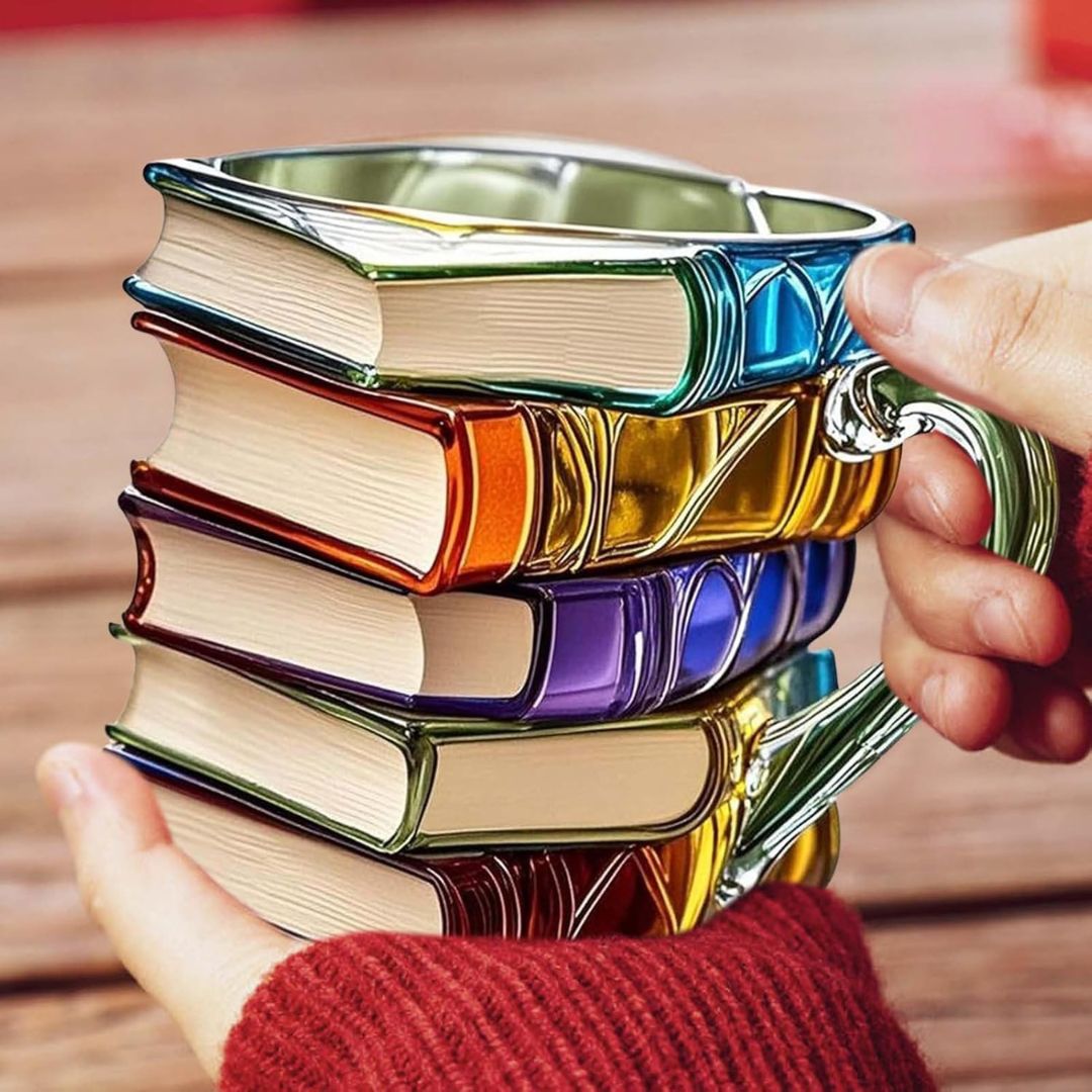 Tazza tridimensionale "Lettura felice" fatta a mano - l'originale