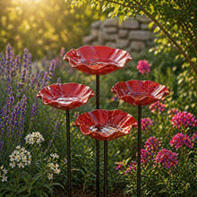 Carica l'immagine nel visualizzatore di Gallery, Fiori per uccelli - Abbeveratoio per uccelli a forma di fiore | Set da 2
