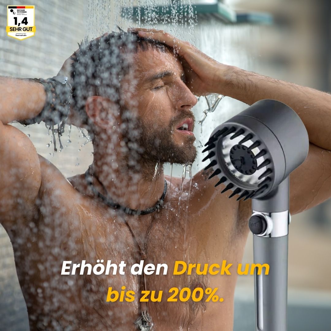 IonDrop - Soffione doccia ad alta pressione per acqua pura e pulita e un'esperienza doccia rivitalizzante - l'originale