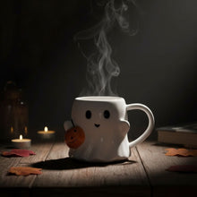 Lade das Bild in den Galerie-Viewer, Kürbisgeist Tasse - Süßer Geist mit Kürbis - perfekt für Halloween
