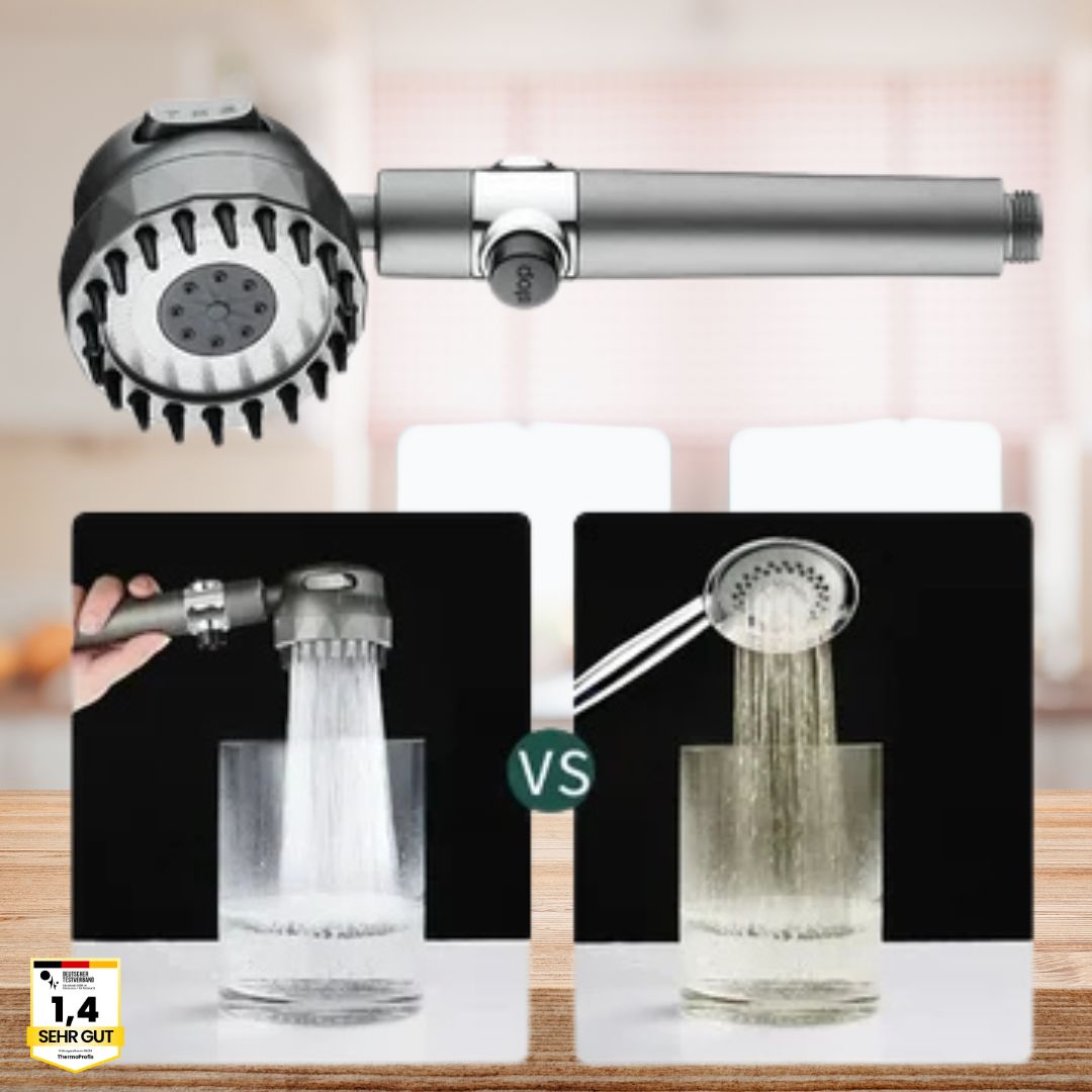IonDrop - Soffione doccia ad alta pressione per acqua pura e pulita e un'esperienza doccia rivitalizzante - l'originale