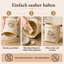 Lade das Bild in den Galerie-Viewer, LaibLiebe – natürlicher Brotbeutel aus echtem Bienenwachs - Brot länger frisch halten