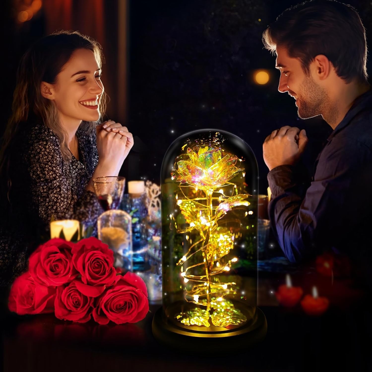La rosa eterna - un regalo che brilla per sempre - Rosa rossa