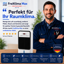 Carica l'immagine nel visualizzatore di Gallery, FreiKlima Max - Mobile Allround-Klimaanlage – Kühlt im Sommer, Heizt im Winter | Ohne Installation
