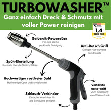 Carica l'immagine nel visualizzatore di Gallery, Turbowasher - Idropulitrice potente per ogni tubo da giardino