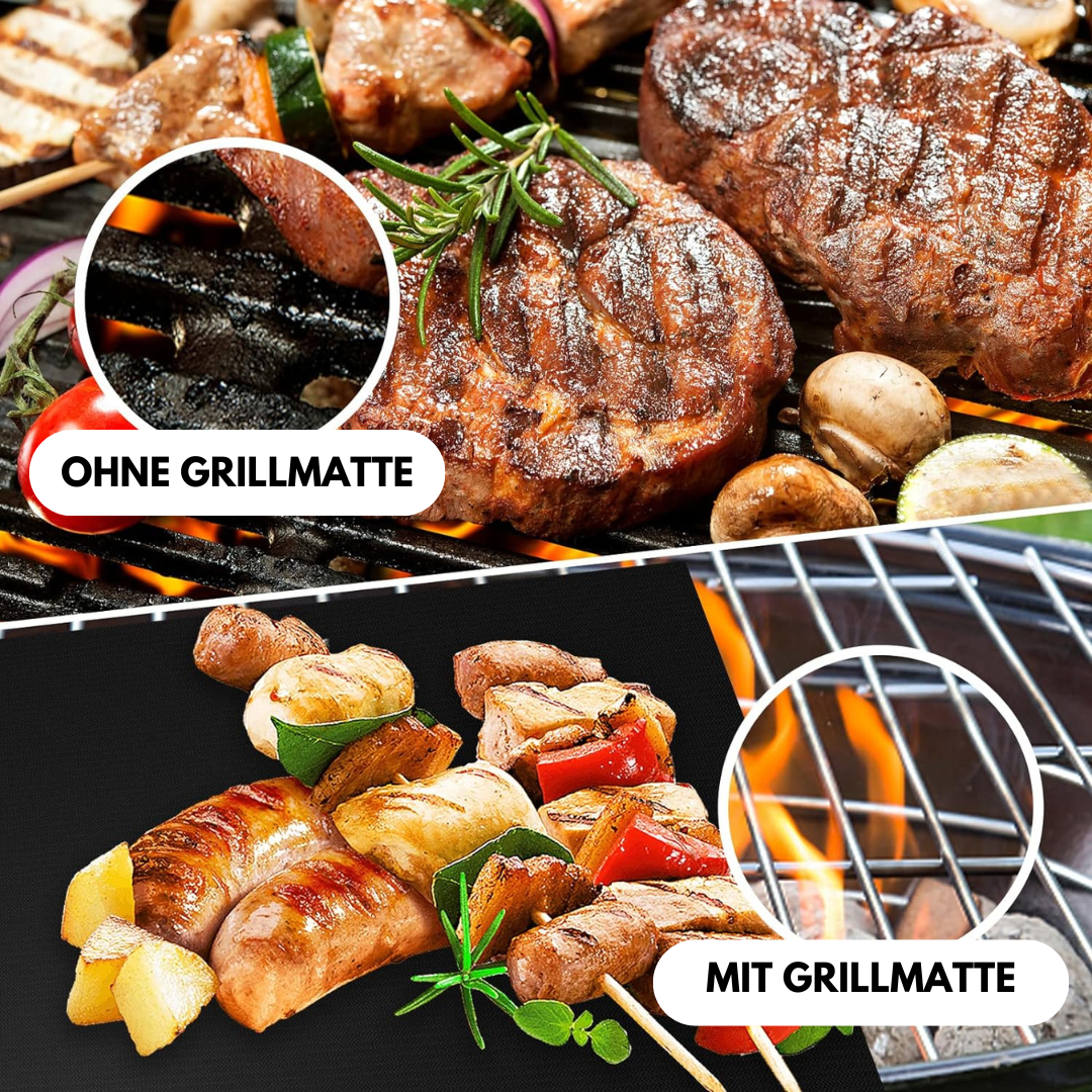 Set di 5 GrillMat - tappetini per griglia di alta qualità per una grigliata salutare