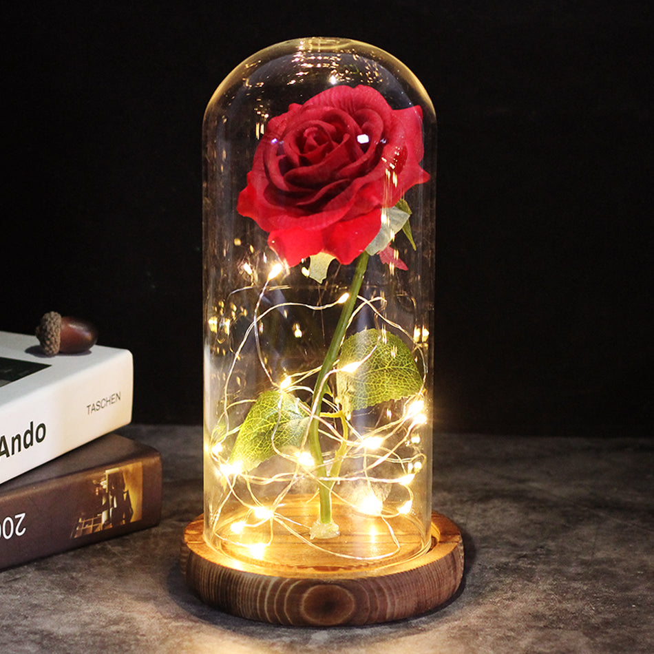 La rosa eterna - un regalo che brilla per sempre - Rosa rossa