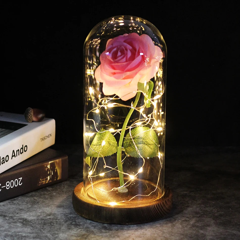 La rosa eterna - un regalo che brilla per sempre - Rosa rossa