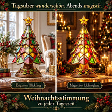 Carica l'immagine nel visualizzatore di Gallery, WeihnachtsGlanz – leuchtender Weihnachtsbaum im Buntglas-Stil
