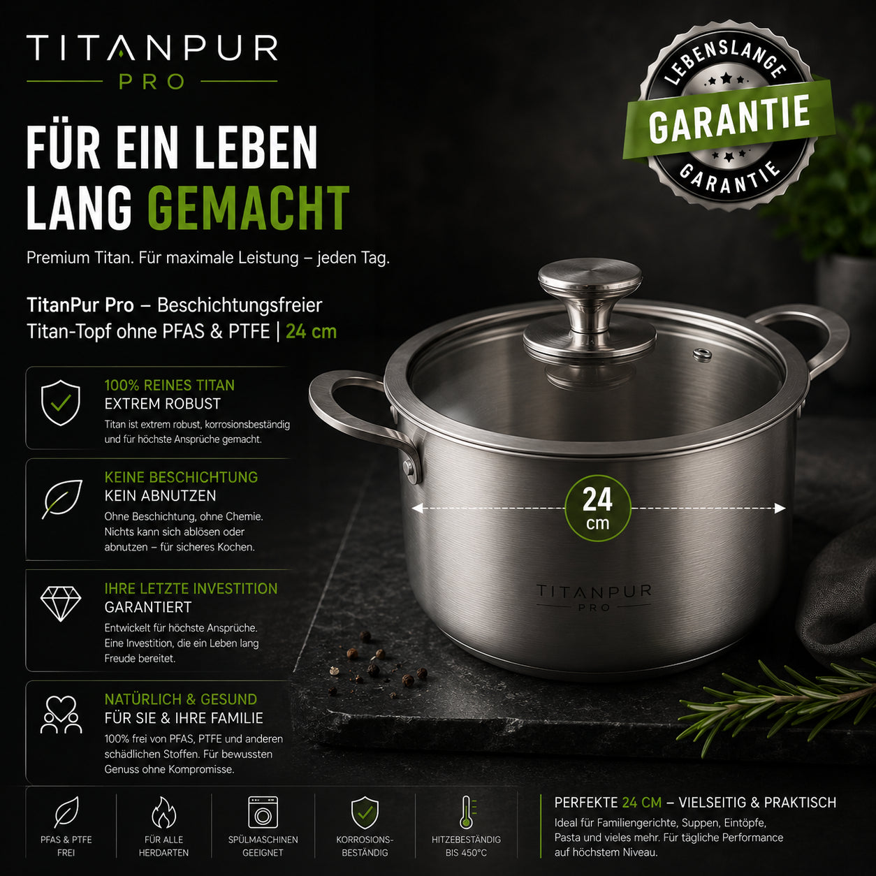 TitanPur Pro - Pentola in titanio