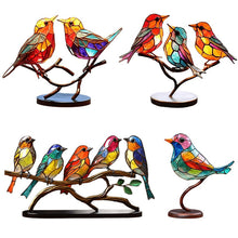 Carica l'immagine nel visualizzatore di Gallery, Opera d'arte fatta a mano - Scultura di uccelli colorata
